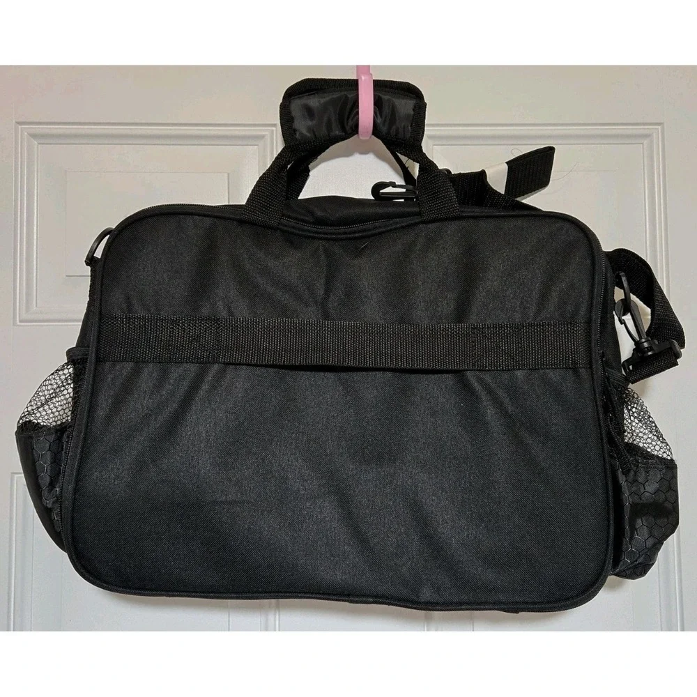 Disney Parks Cast Exclusive Messenger Bag Gold Treble Clef Laptop Black NEW